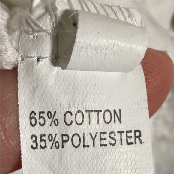 White Eyelet tiered ruffle Blouse Button Front Cottagecore Summer Top - Picture 2 of 11